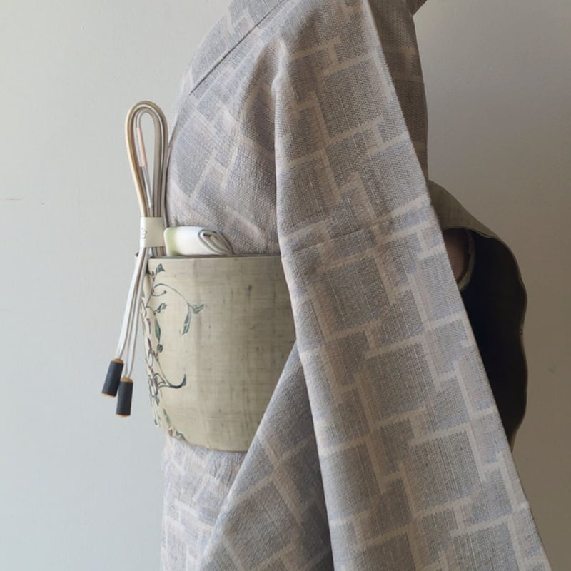 本塩沢単衣蚊絣証紙付き