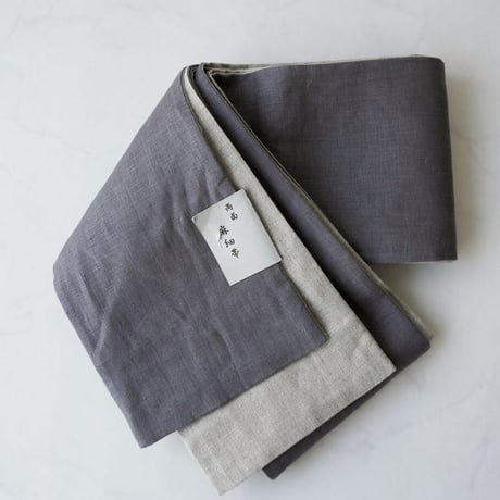 半幅帯 博多織半幅帯「角縞」黒 | KIMONO CHOYA［きもの蝶屋］