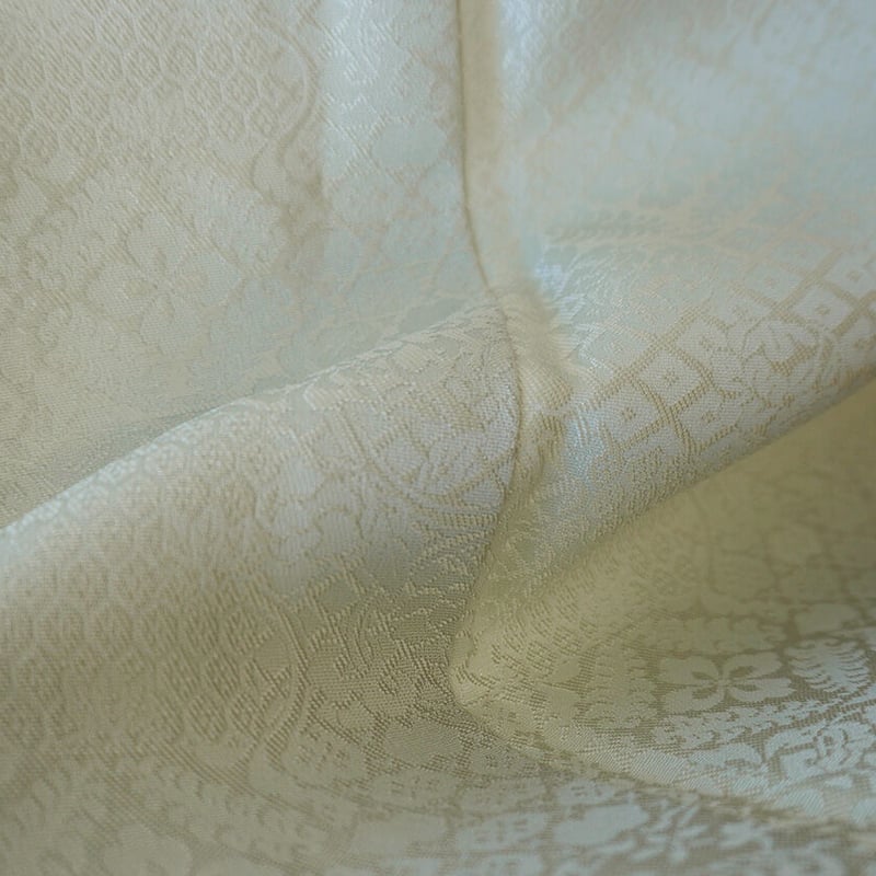 正絹【袷】色無地 花菱地紋 青磁色 身丈160cm裄64cm 袷】トールサイズ 青磁色 色無地 | 大山キモノ・ちぇらうなぼるた