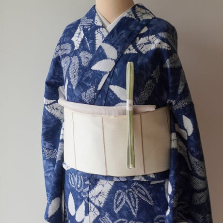 【有松絞り浴衣専門店つゆくさ・浴衣】青藍色　竹　浴衣