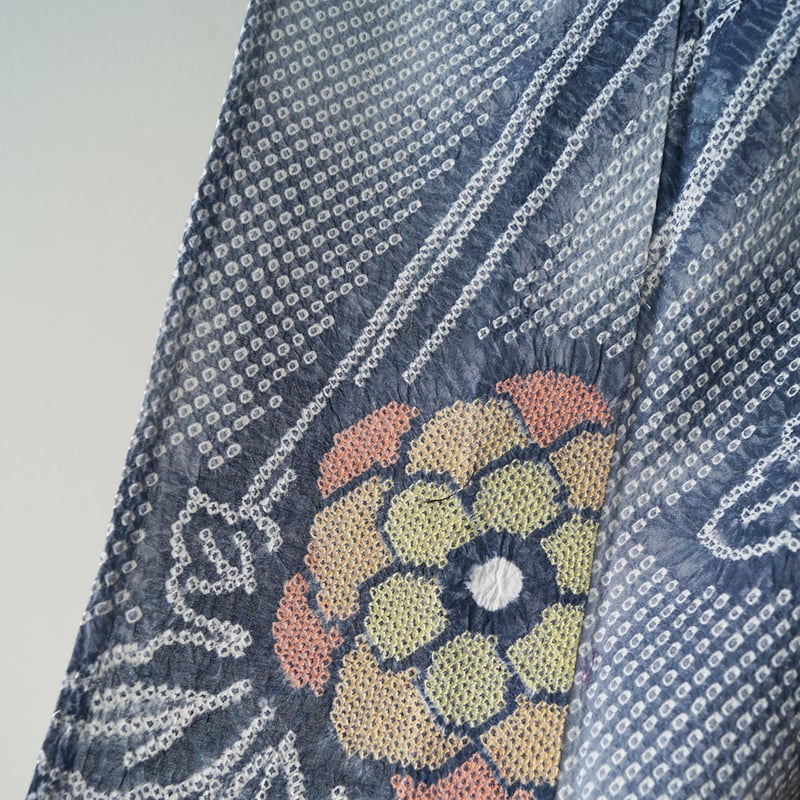浴衣】紅掛花色 抽象花絞り文様 浴衣 | 大山キモノ・ちぇらうな