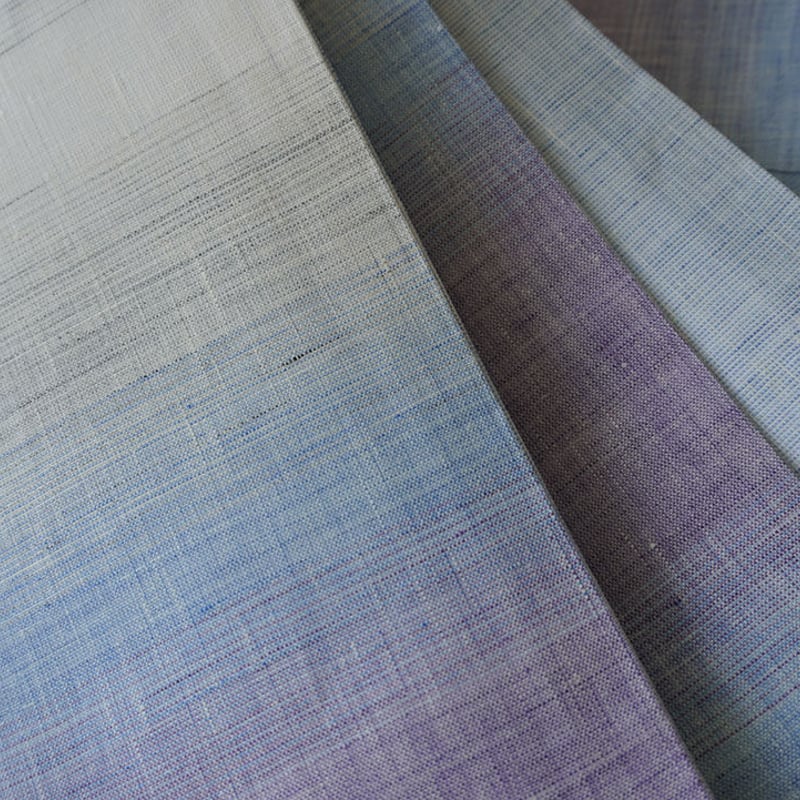 専用（新品・未使用）藤色と白の暈しの半幅帯、麻 新品・未使用）藤色と白の暈しの半幅帯、麻 着物・浴衣