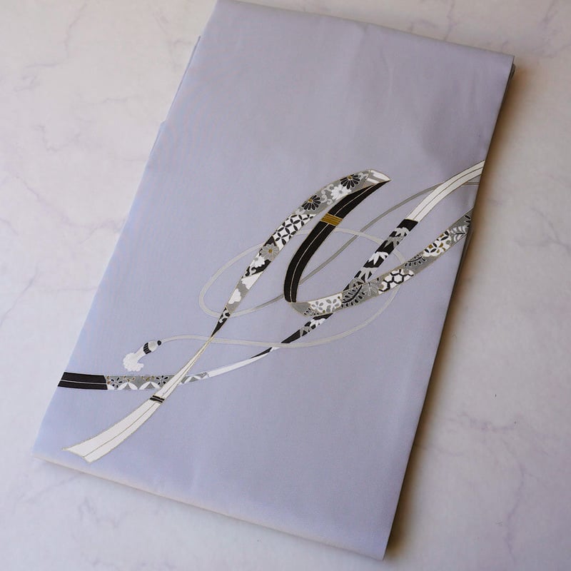 なごや帯】紫水晶色地 熨斗に組紐文様 塩瀬なごや帯 | 大山キモノ・ち  