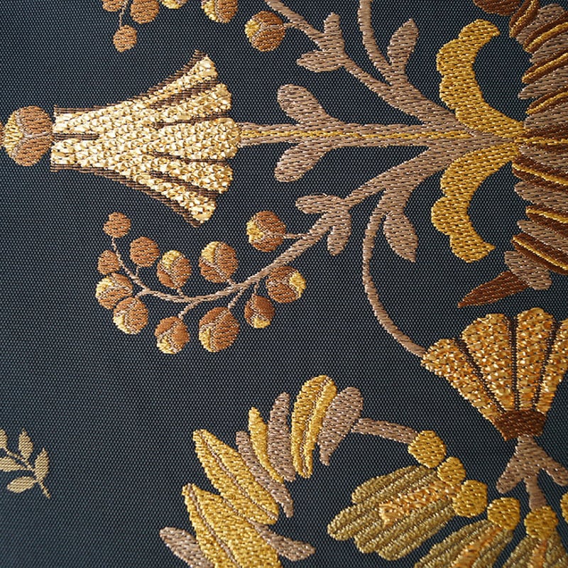 華やかな花柄 袋帯 金色　キモノモード 華やかな金色の花柄 袋帯 - メルカリ