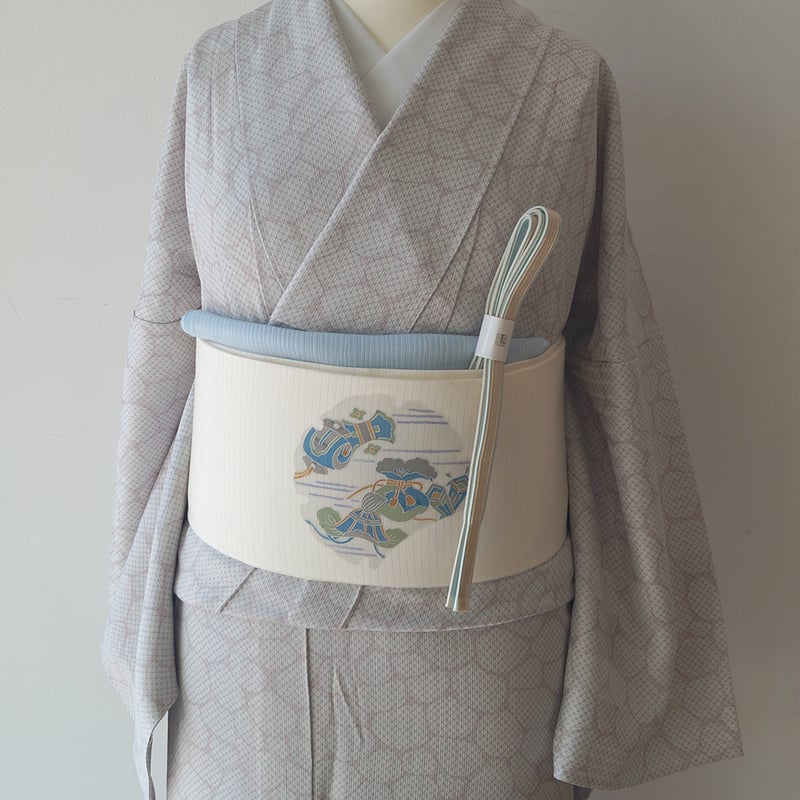 縞柄小紋・単衣・単品・正絹 お仕立付き・単衣】【都粋オリジナル】東レ シルジェリー小紋