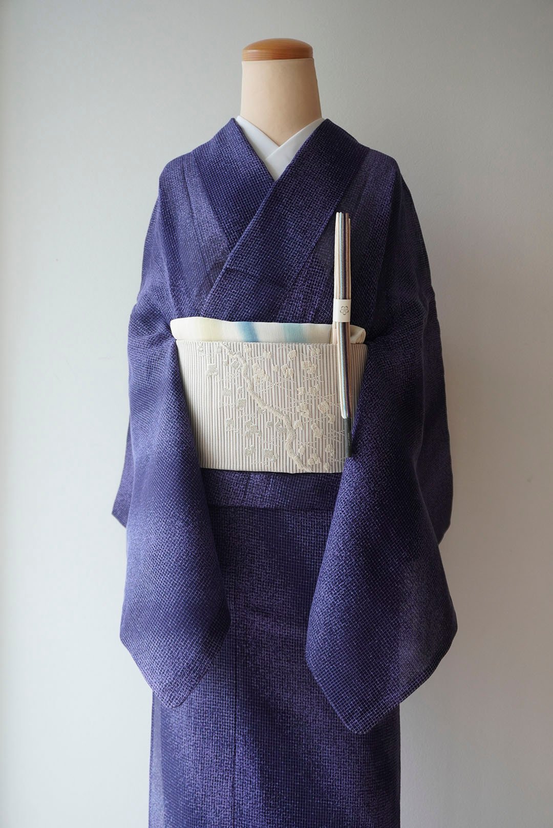 付下げ 蒔糊散らし 雪景色文様 正絹 薄花色 y193 【公式通販】