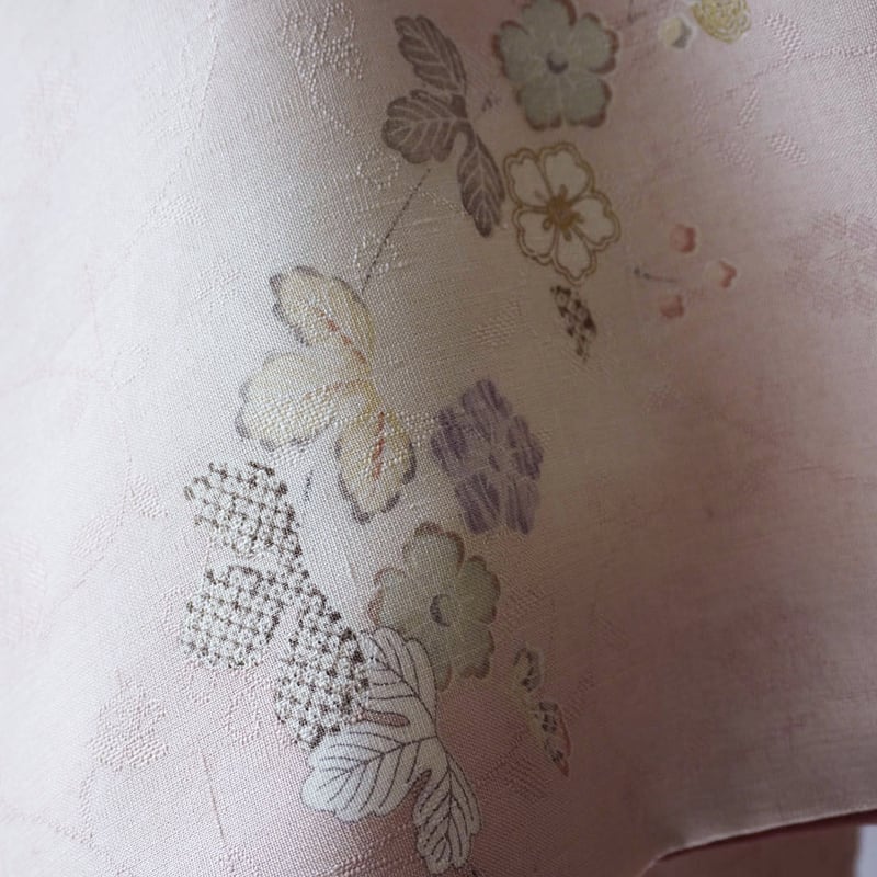 袷】虹色 飛び柄小紋 しょうざん生紬 | 大山キモノ・ちぇらうな