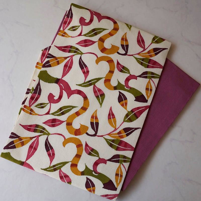 B145 名古屋帯 紫 唐草 ◇みやがわ ob6669.名古屋帯 八寸 反物 夏物