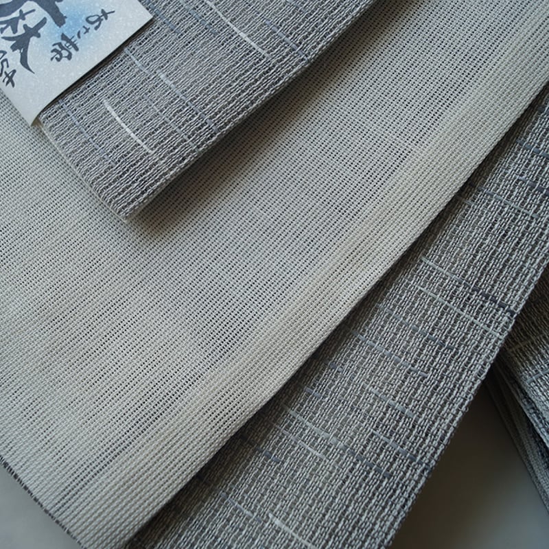 キモノモダン　半幅帯　白とグレー キモノモダン 半幅帯 白とグレー キモノモダン 半幅帯 白とグレー