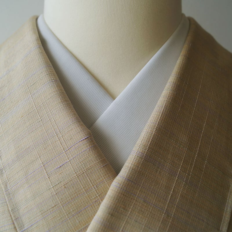 未使用＊】紅花つむぎ 紬 袷 しつけ付 特価☆ 未使用＊】紅花つむぎ