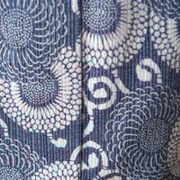 【浴衣】藍色地　花唐草文　浴衣