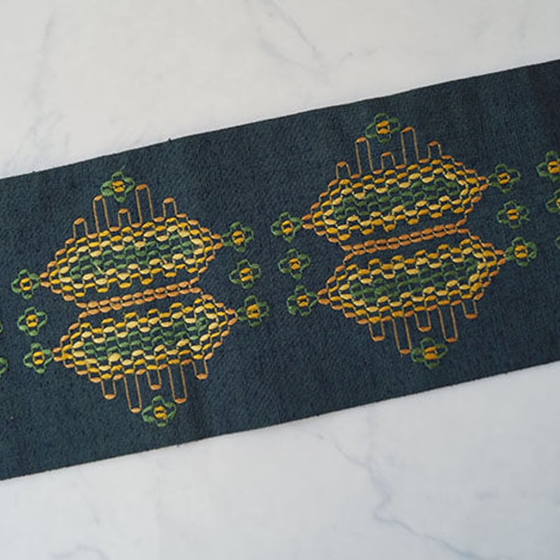 名古屋帯 手刺繍 お値打ち (お仕立て代込>「絹紙布×唐花の刺繍 名古屋帯 手刺繍 お値打ち (お仕立て代込>「絹紙布×唐花の刺繍