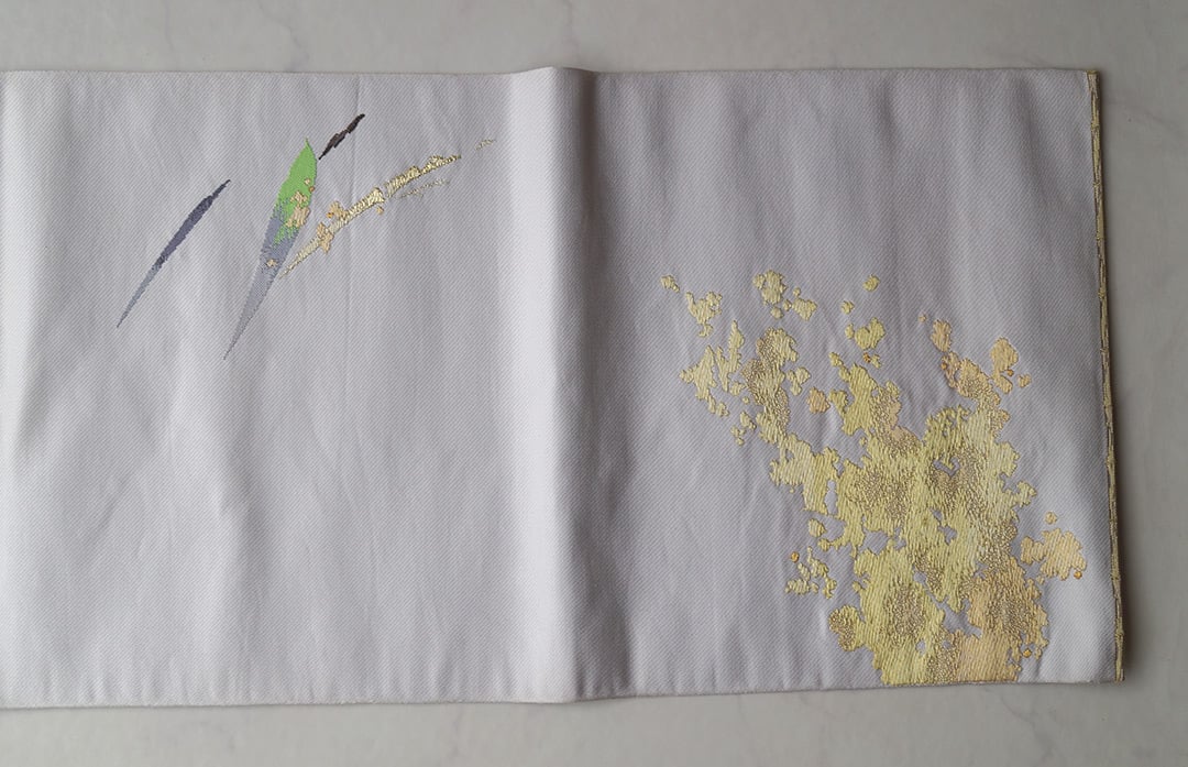 龍村光峯縞蒔絵宝匡文本袋帯