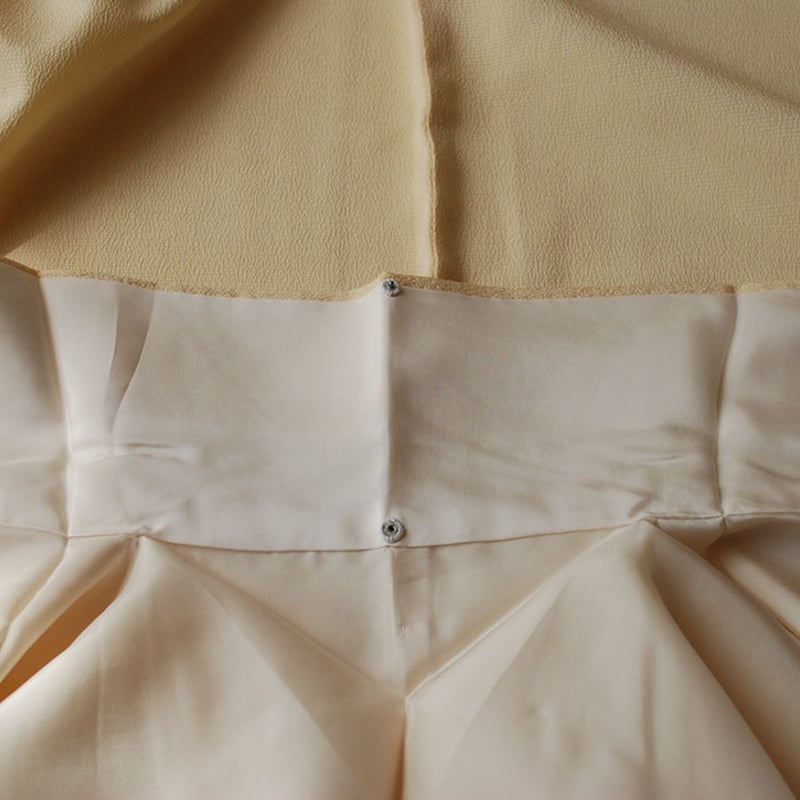 袷】女郎花色 塩沢紬色無地 三越扱い | 大山キモノ・ちぇらうな