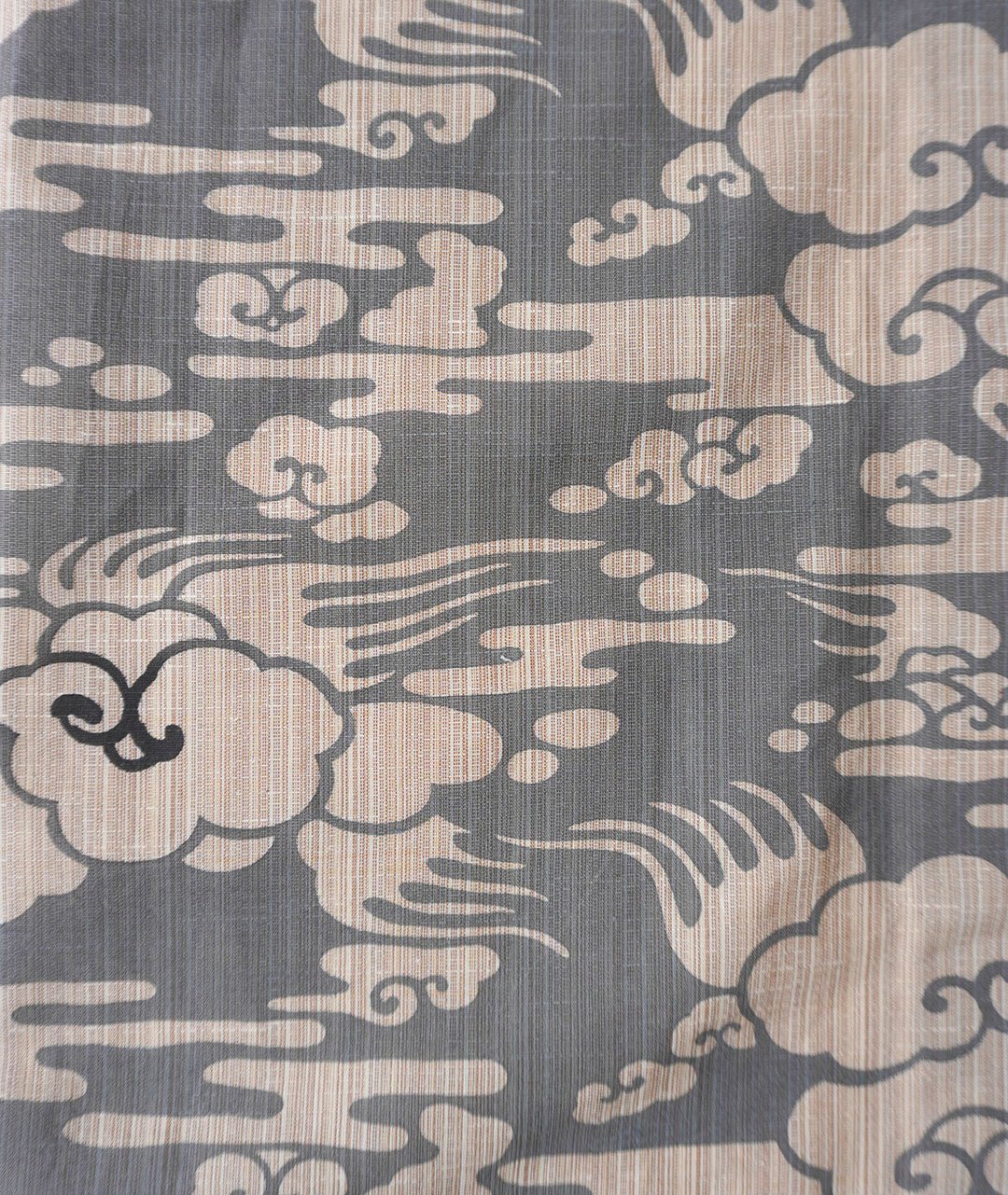 竺仙・浴衣】竺仙製 海松茶色×生成り色 松煙染小紋 瑞雲と霞文 竺仙・浴衣】竺仙製 海松茶色×生成り色 松煙染小紋 瑞雲と霞文
