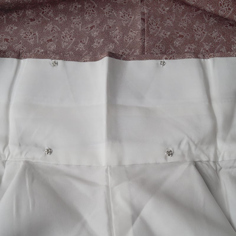 スプラウト 珍品 昔話し 桃太郎 小紋 もも 金棒 袷 正絹U-2147 珍品 昔話し 桃太郎 小紋 もも 金棒 きび団子 袷 正絹U-2147