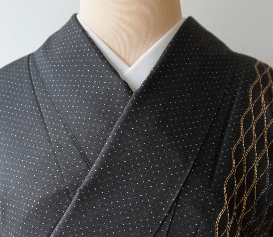 ★富田織物　本場大島紬　川村久太郎の付け下げ　m８９1 ☆富田織物本場大島紬川村久太郎の付け下げm891