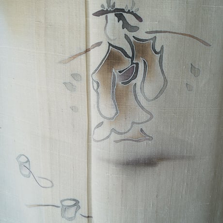 【大津絵 鬼に河童図「判るまい」】宮田正治 740 雷さん 共箱 掛け軸 肉筆 大津絵 鬼に河童図「判るまい」】宮田正治 740 雷さん 共箱