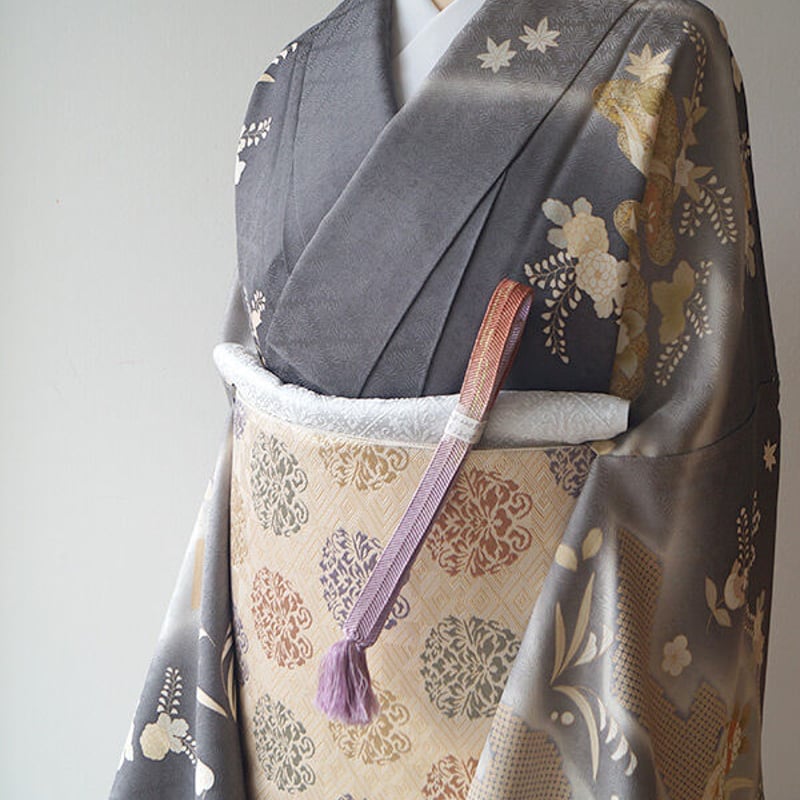 楽天市場】【中古】長尺 訪問着 京友禅『石勘』四季花吉祥文 ｜訪問着 