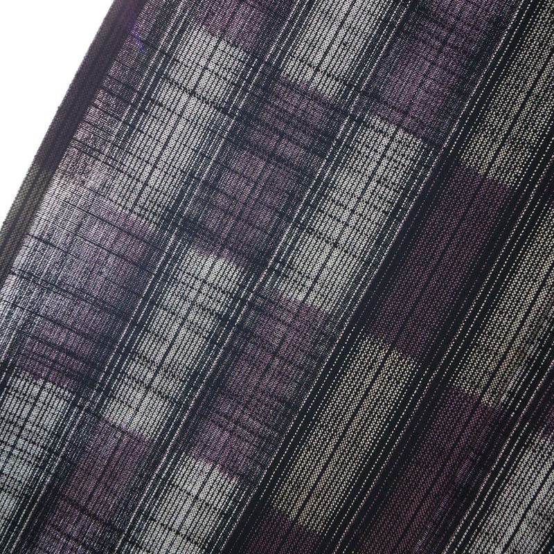 単衣】縦細縞市松 久留米絣 | 大山キモノ・ちぇらうなぼるた