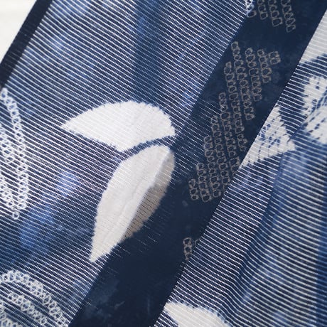 【有松絞り浴衣専門店つゆくさ・浴衣】青藍色　竹　浴衣