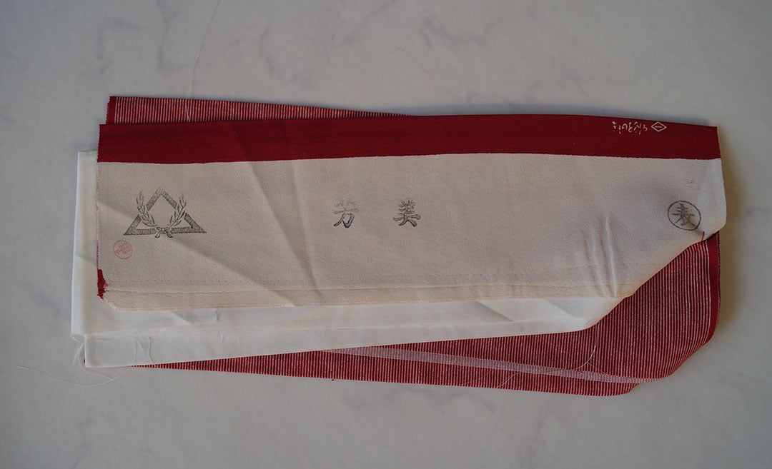 小紋 袷 江戸小紋 万筋(薄花x灰白) 縫紋【しつけ付】 袷】トールサイズ ますいわ屋扱い 灰色✕白 万筋 江戸小紋