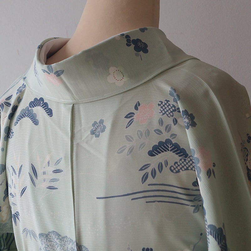 京屋林蔵 かちん染め 辻が花 水色系 振袖 京屋林蔵 かちん染め 辻が花 水色系 振袖