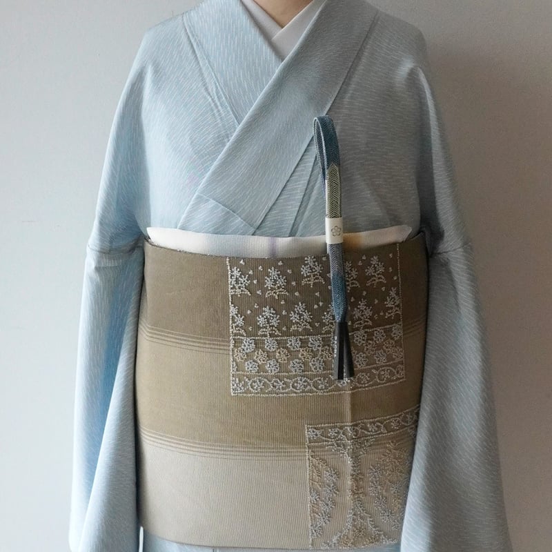 単衣】水色×白 乱菊文 江戸小紋 | 大山キモノ・ちぇらうなぼるた