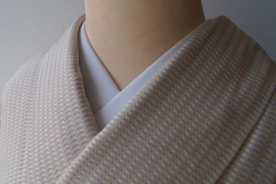 K0636 美品 逸品 粋 氷割れ 紋様 作家物 正絹 お召 K0636 美品 逸品 粋 氷割れ 紋様 作家物 正絹 お召