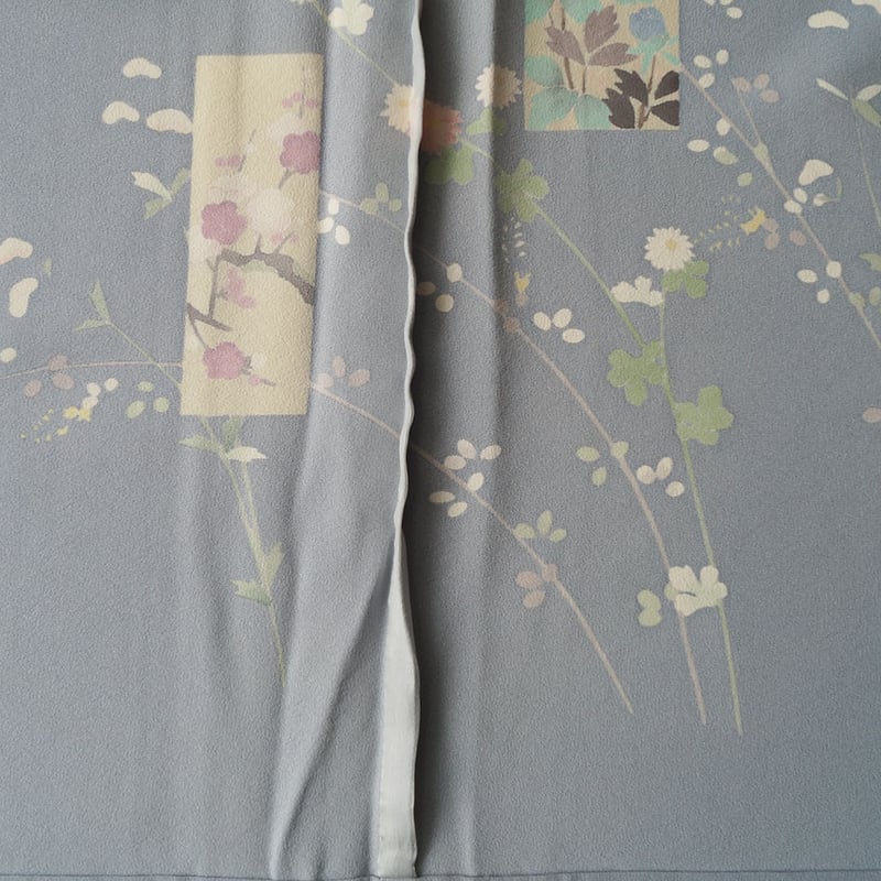 単衣】秘色色 四季花文 単衣訪問着 | 大山キモノ・ちぇらうなぼるた 単衣】秘色色 四季花文 単衣訪問着 | 大山キモノ・ちぇらうなぼるた