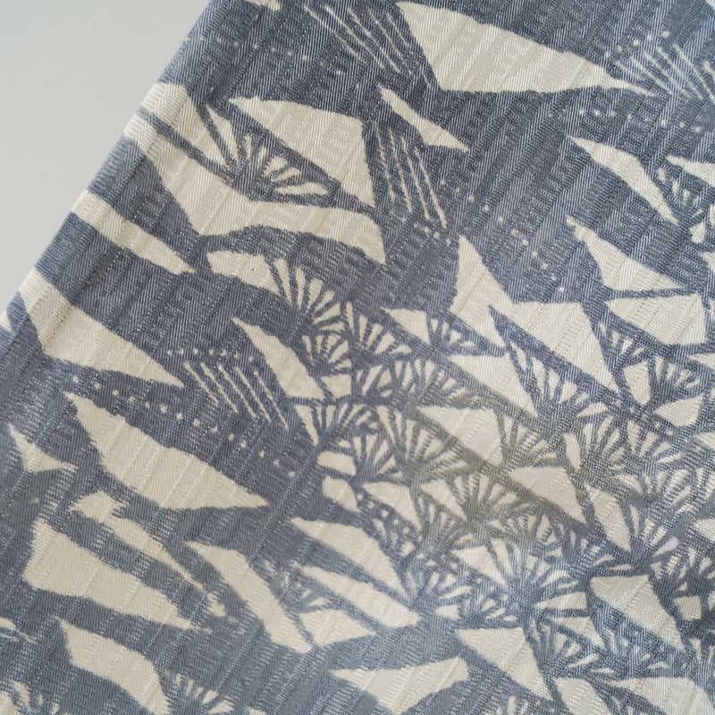 単衣】錆御納戸色 植物文 化繊小紋 | 大山キモノ・ちぇらうなぼるた