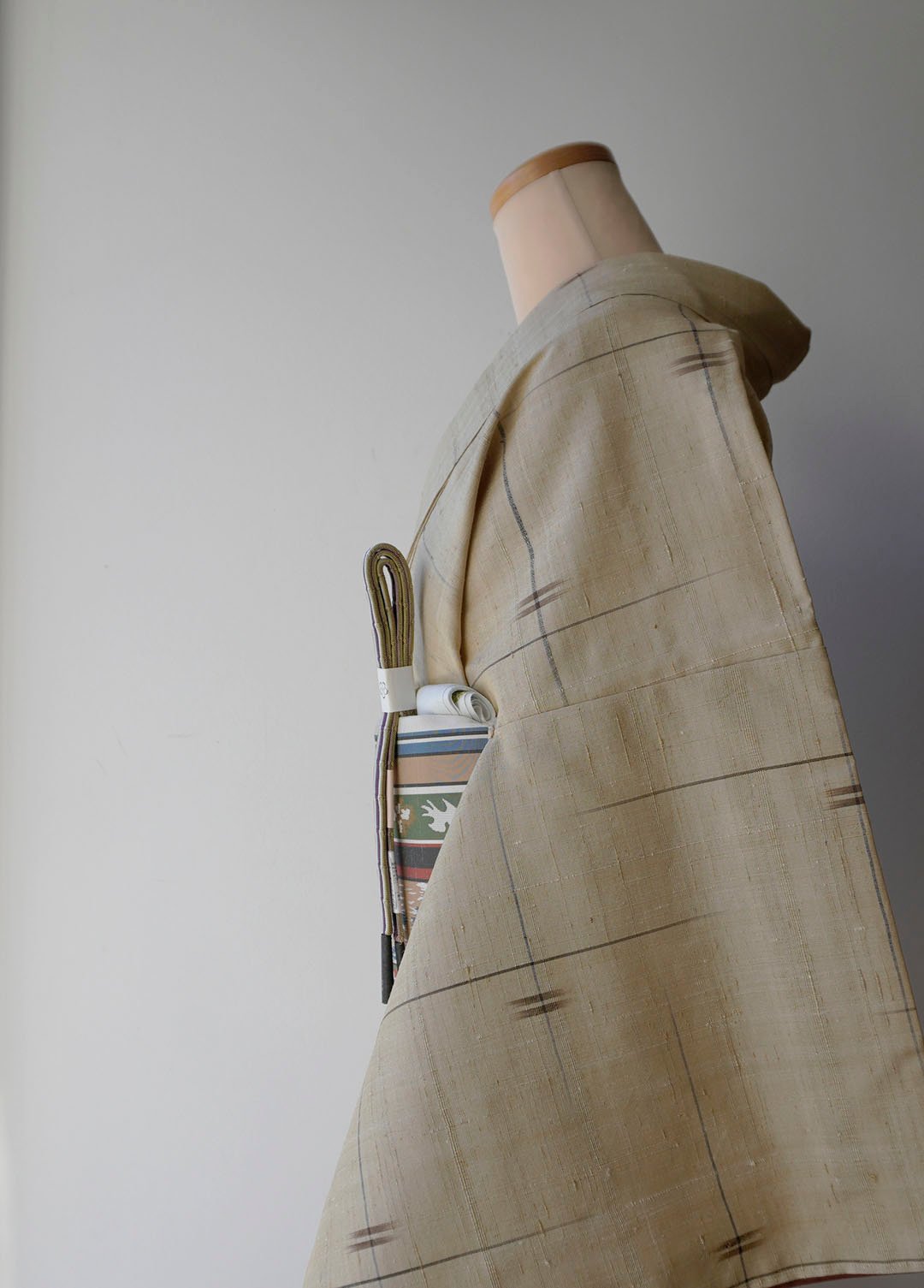 袷】榛色地 変わり井桁文 紬 | 大山キモノ・ちぇらうなぼるた