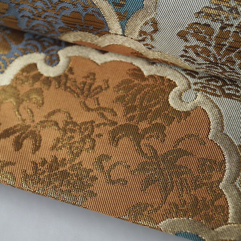 ふくろ帯】川島織物製 名物裂 雪輪青海波文 ふくろ帯 | 大山キモノ・ち  