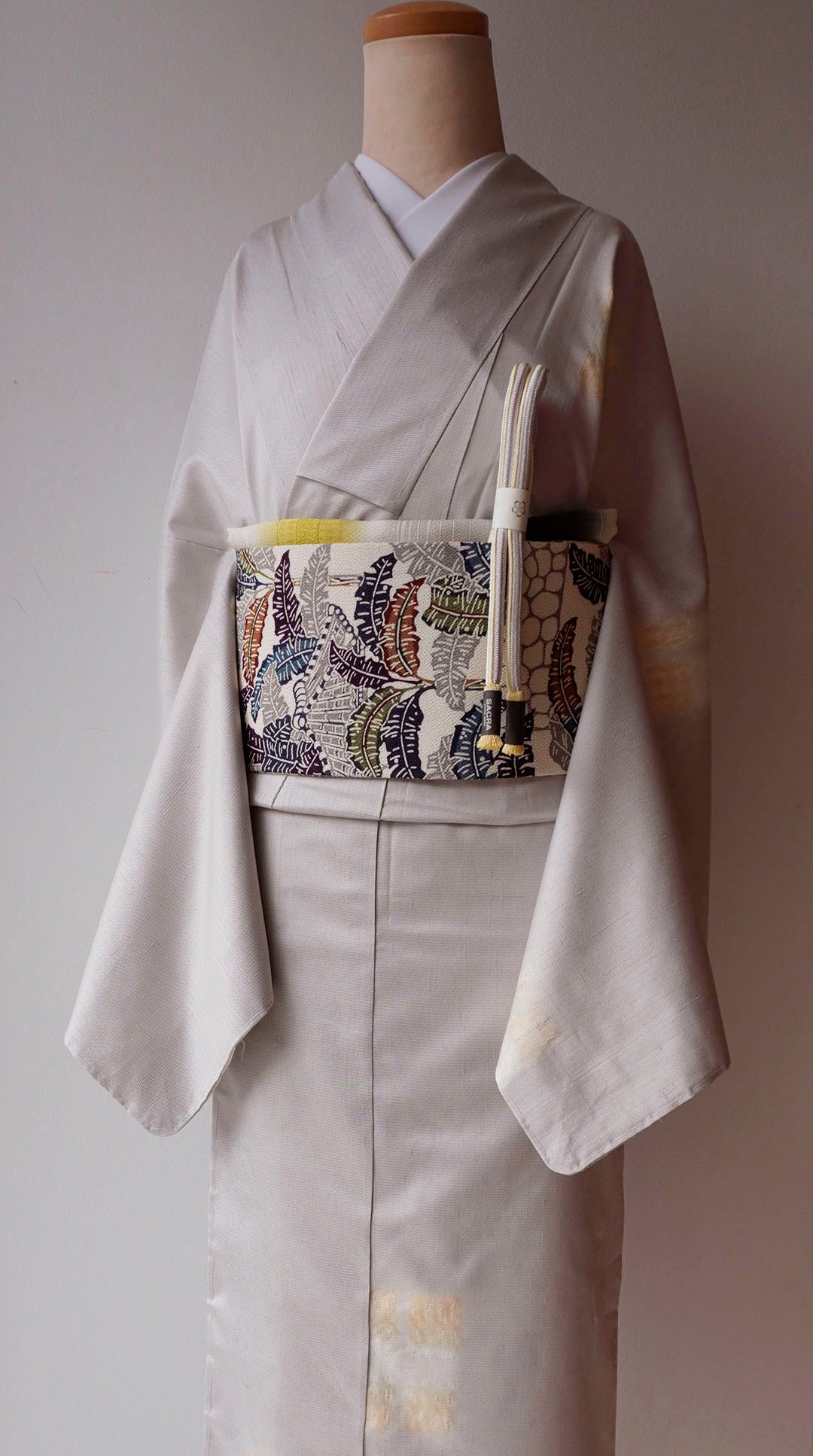 本場結城紬 飛び柄染め 上品暈し 正絹 AK-3976