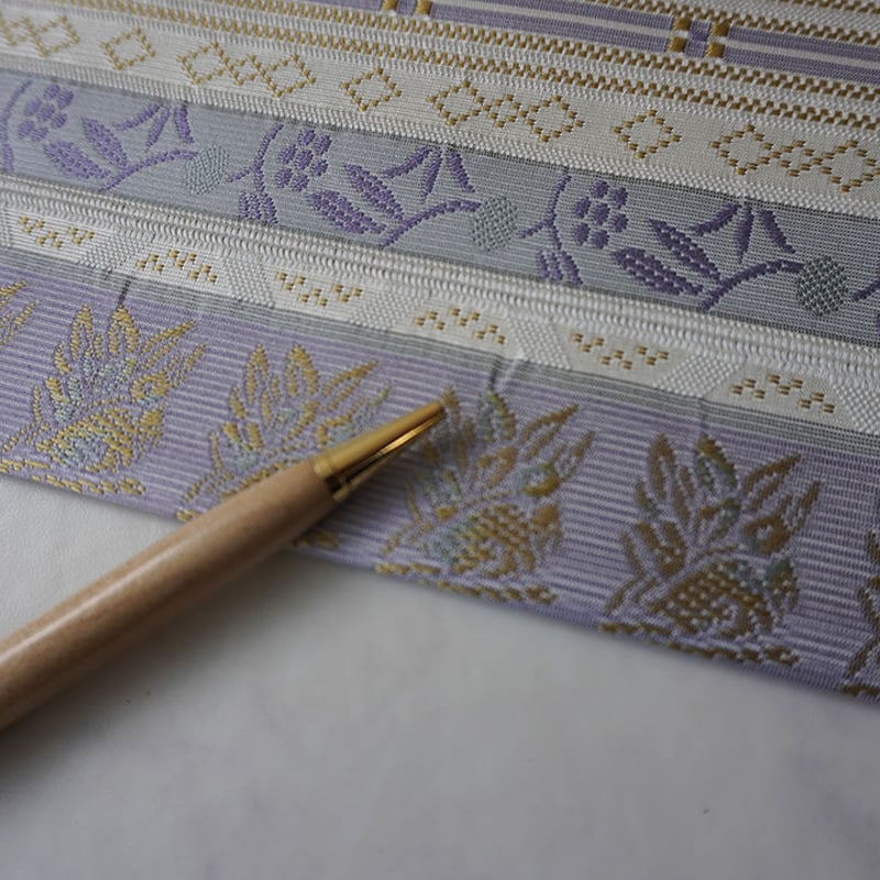 ふくろ帯】織信製 名物裂横段織文 博多織 リバーシブル ふくろ帯