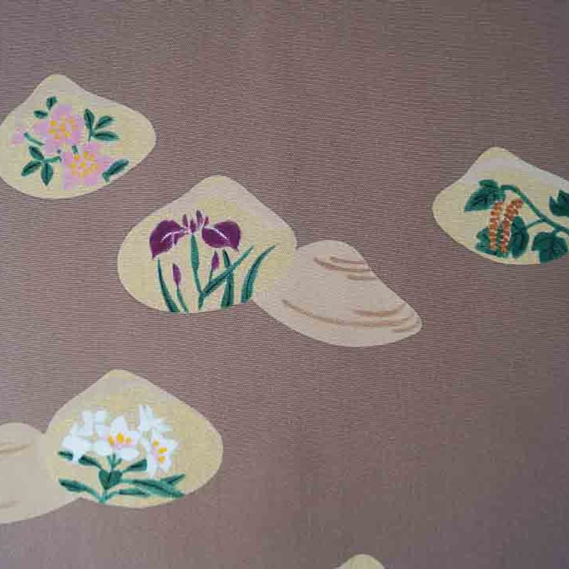 お得なクーポン配布中】 名古屋帯 塩瀬 型染 色鮮やかな花模様 蝶  