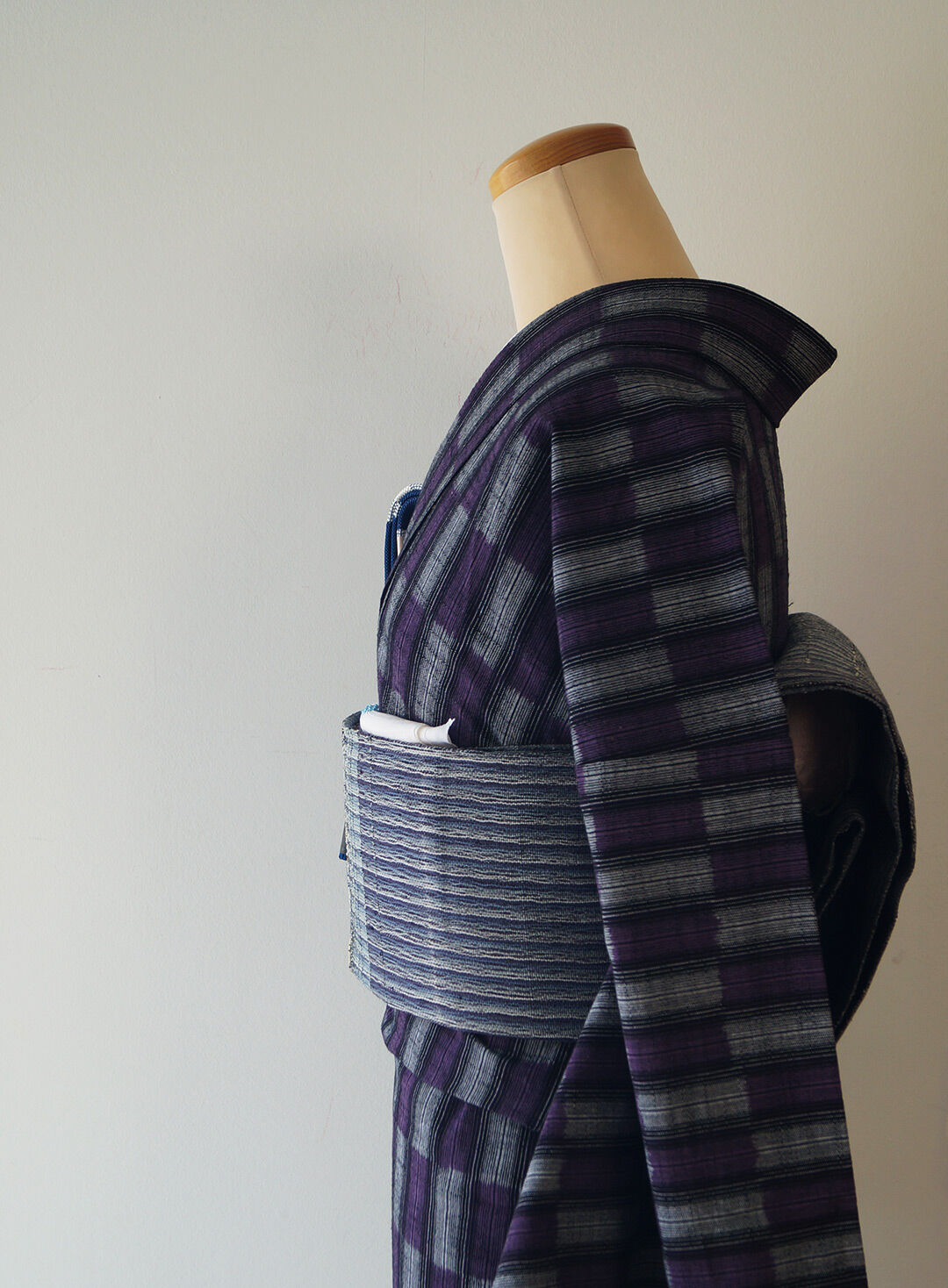 単衣】縦細縞市松 久留米絣 | 大山キモノ・ちぇらうなぼるた 