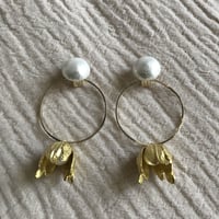 2way flower foop（イヤリング）