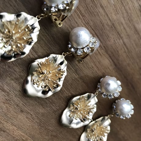 cotton pearl×gold parts