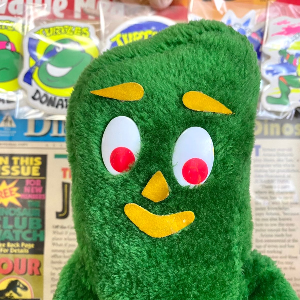 未使用 中古 GUMBY ガンビー 特大・大ぬいぐるみ フィギュア セット Vintage Plush Poseable 24