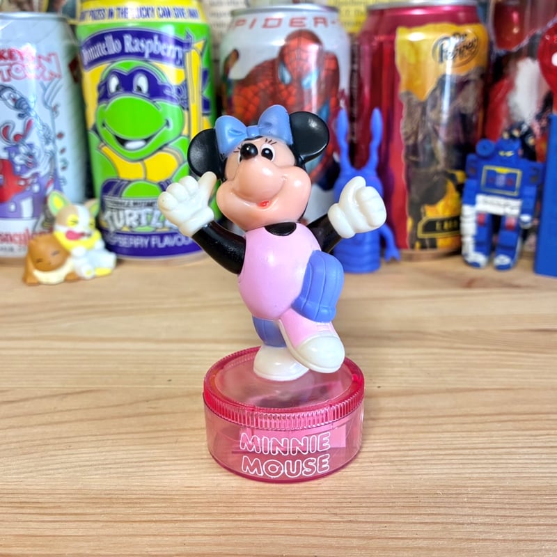 【レトロ】東京ディズニーランド ソフビ フィギュア 鉛筆削り ミニカー Disney Minnie Mouse Sharpener/ディズニー ミニーちゃん 鉛筆削り