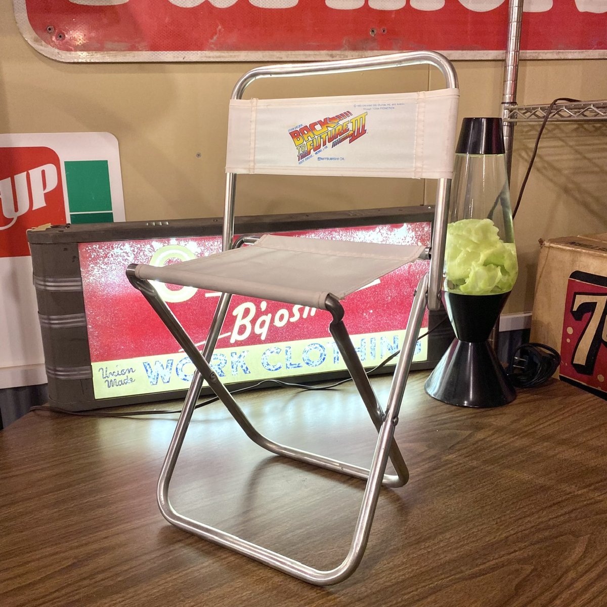 バックトゥザフューチャー 非売品 ビンテージ 折り畳み椅子 BACK TO THE FUTURE Folding Chair/バック・トゥ・ザ・フューチャ
