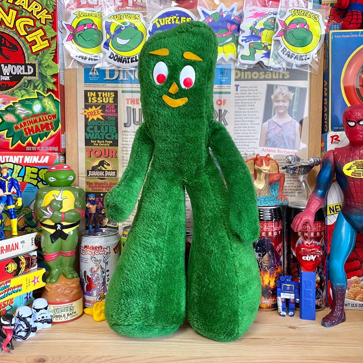 希少⭐︎GUMBY ぬいぐるみ　アメリカ 希少✨GUMBY（ガンビー）ぬいぐるみ 90年代ビンテージ アメリカ