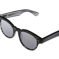 ug.xredi'FLITZ'model col.2black clear check柄 frame／grey lens