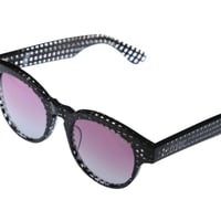 ug.xredi'FLITZ'model col.2black clear check柄 frame／purple gradationlens