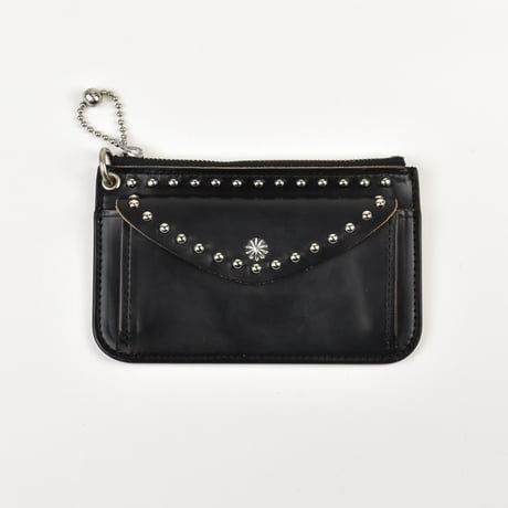 SHELL & STUDS UTILITY POUCH -chrome excel-