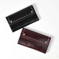 SHELL & STUDS WEAVE TRUCKER WALLET