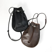 STAR DRAWSTRING BAG -goat smoorth-