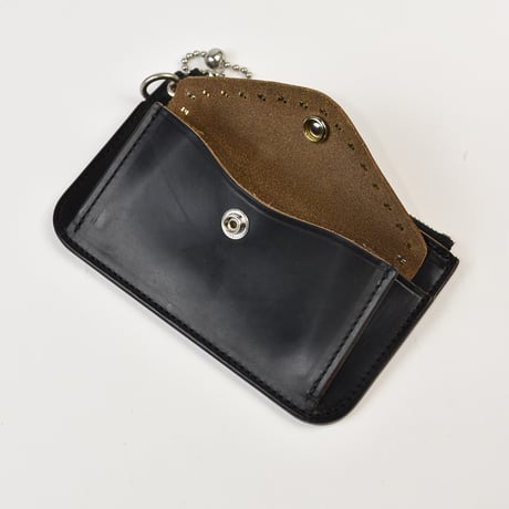 SHELL & STUDS UTILITY POUCH -chrome excel-
