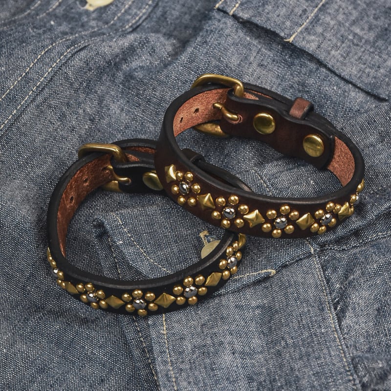 アクセサリー VINTAGE STUDS BRACELET 15mm STUDS BRACELET -flower- | THE WONDER LUST